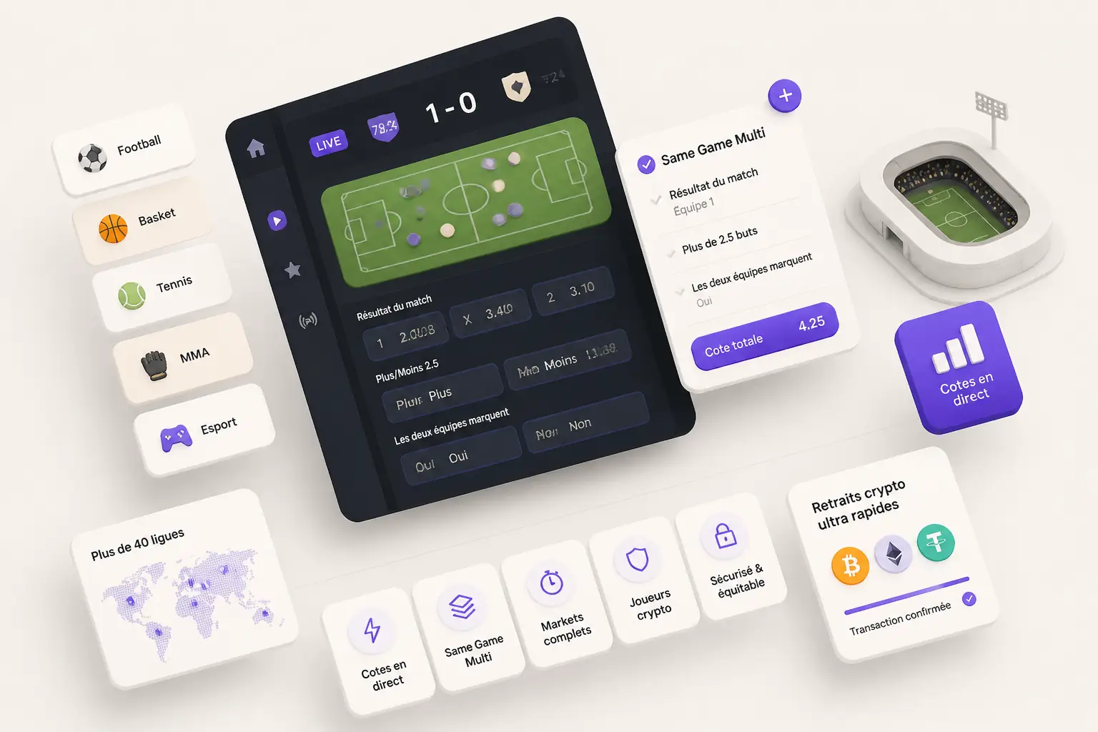 Shuffle Sport : paris sportifs crypto en direct visual guide for Shuffle Casino